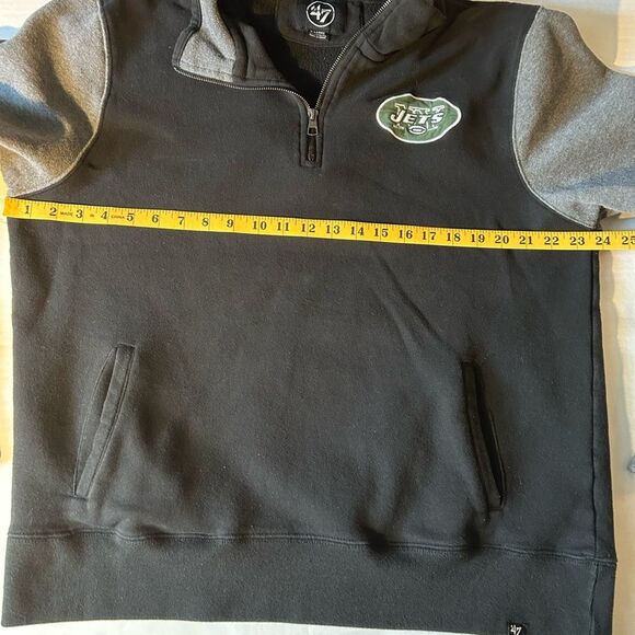 47 New York Jets Quarter Zip Pullover Size XL - Picture 6 of 8
